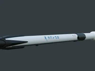 Space rocket Free 3D model