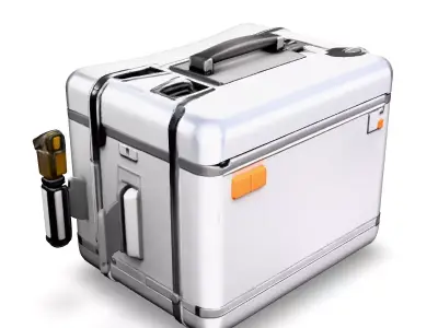 SciFi Suitcase Hard Shell Luggage Low-poly 3D model