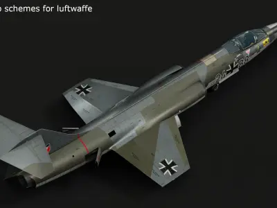F104G starfighter fighter jet Free 3D model