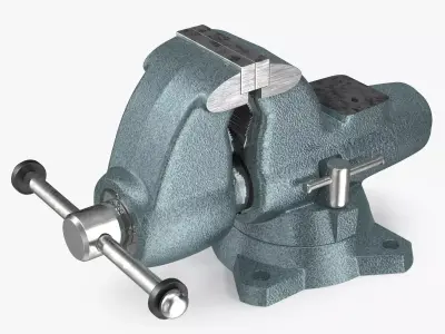 Wilton Pipe and Bench Vise Rigged 3D model