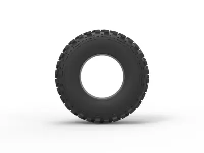 Offroad tire 87 Scale 1 to 25 3D print model