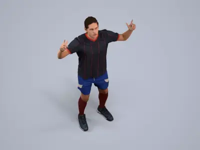 00497Mateo007 - Adult Caucasian male exercising in sports 3D model