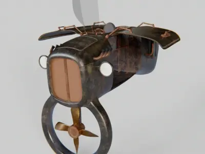 Vehicle Steampunk Style 3D model