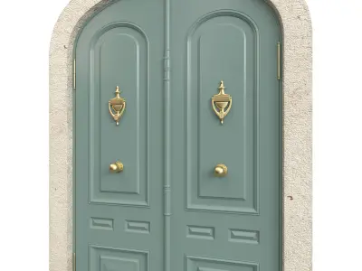 Entrance classic door 137 3D model