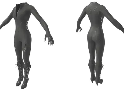 Cyberpunk Catsuit 3D Model 3D model