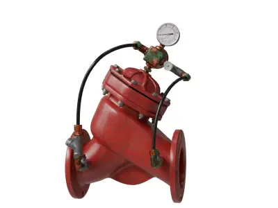 Old water pressure control valve 3D model