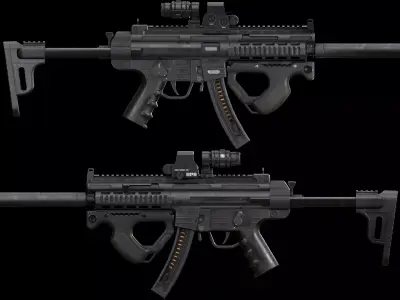 MP 5 GSG 16 Low-poly 3D model