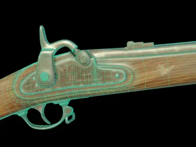 Springfield M1861 Low-poly 3D model