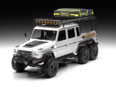 6x6 camping truck Low-poly 3D model