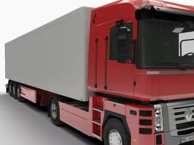 Magnum and Box Trailer 3D model