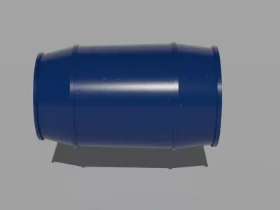 Plastic Barrel Low-poly 3D model buy