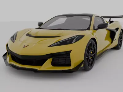 Chevrolet Corvette ZR1 C8 2025 High Detail Game Ready Cinematic Low-poly 3D model