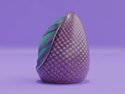 Alien Egg Low High Poly Low-poly 3D model