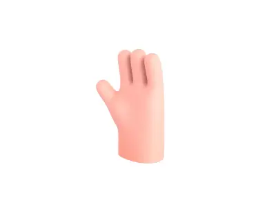 Prop246 Cartoon Hand Low-poly 3D model