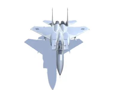F-15 Eagle Jet Fighter Aircraft Low-poly 3D model