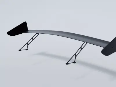 Simple Spoiler Car  Free 3D model