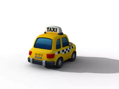 Chibi Style Low Poly Cars Low-poly 3D model