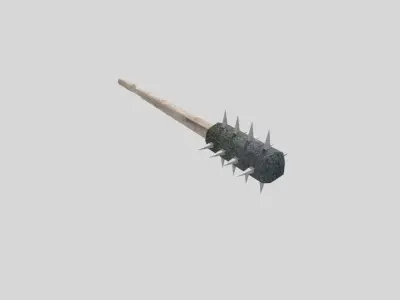 low poly medieval club Low-poly 3D model