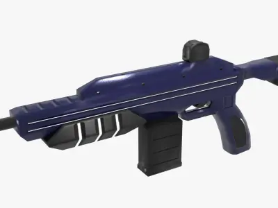 Sci-Fi Semi Shotgun Low-poly 3D model