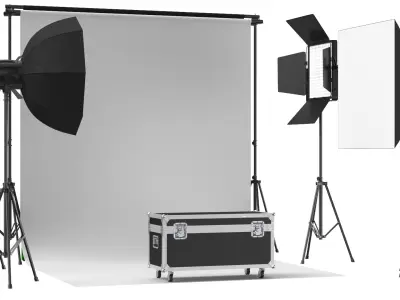 Photography Studio Equipment 3D model