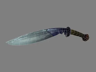 kukri sword Low-poly 3D model purchase