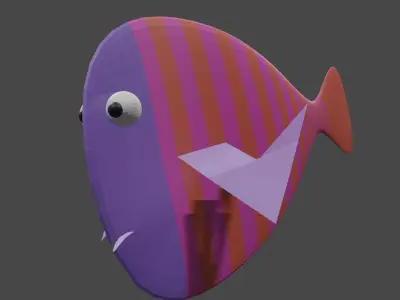 Lowpoly Rigged Fish Free low-poly 3D model purchase