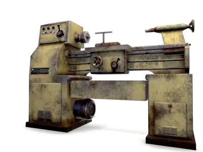 Lathe Low-poly 3D model