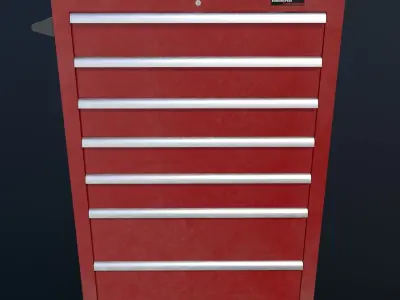 Tool cabinet Low-poly 3D model purchase