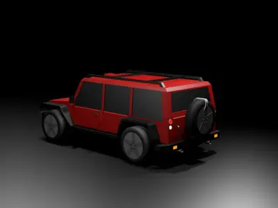 Lowpoly Jeep 3D model