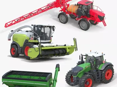 Farming Vehicles Collection v5 3D Model Pack