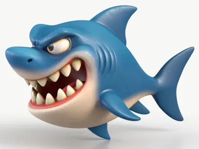 Cartoon Shark 1 3D model