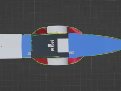 Vintage steam paddle boat 3D model