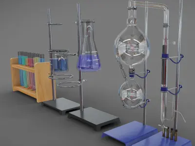 Chemistry Tools  Low-poly 3D model