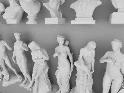 Museum Quality Antique Statue Pack 3D model