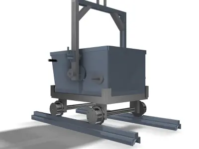 Rail steel carrying case 3D model