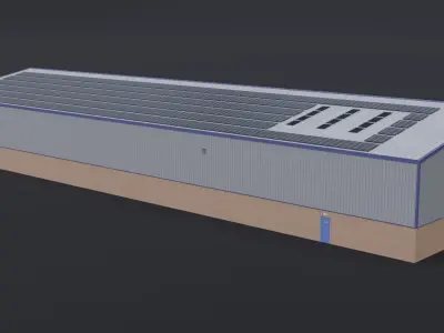 Warehouse 9 Low-poly 3D model