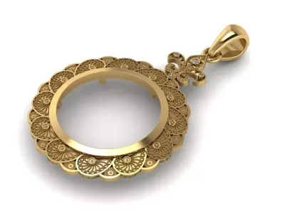 Coin bezel 3D print model