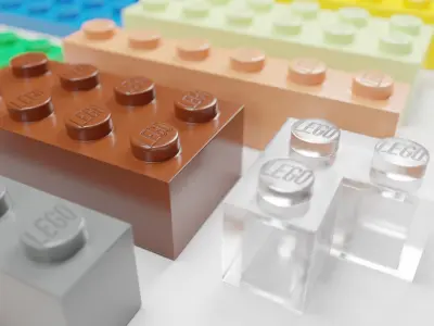 Lego brick collection - 35 pieces 3D model