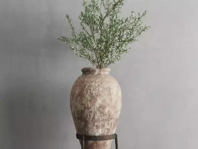 Antique Vessel And Olive Branch 3D model