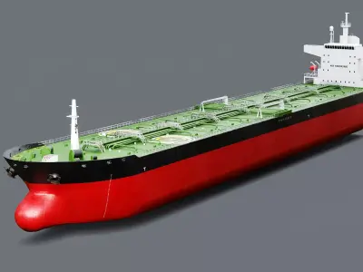Oil Tanker Vessel Low-poly 3D model