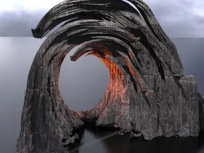 Lovecraftian cliff of insanity 3D model