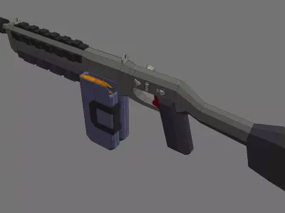 Rifle01 v01c Low-poly 3D model