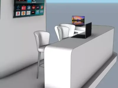 Modern Exhibition Booth 3D Model Trade Show Stand 3D model