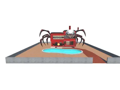 choo choo charles home  Low-poly 3D model