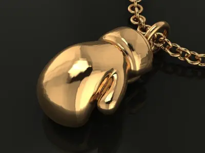 Boxing Glove Pendant Charm 3D print model purchase