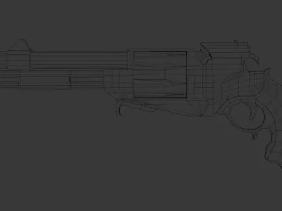 Detailed 3D Pistol Low-poly 3D model