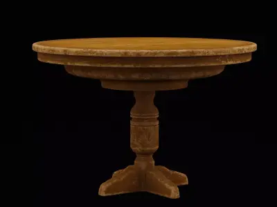 Gathering Dinning Table Low-poly 3D model