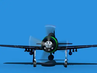 Grumman F8F-2 Bearcat V14 3D model