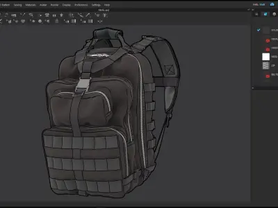 Tactical Backpack 1 3D model