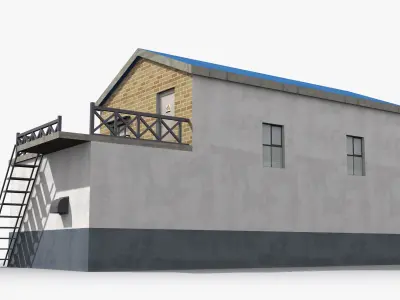 Japanese House x11 Low-poly 3D model